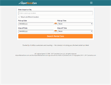 Tablet Screenshot of airportrentalcars.com